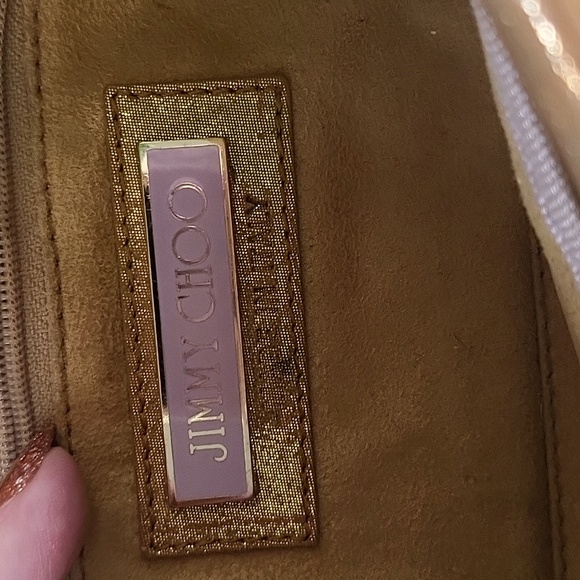 Jimmy Choo Gold Tone Metallic Leather Clutch/Wristlet - Picture 15 of 15